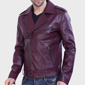 2025 Top vendeur Original veste de moto en cuir pour hommes lourd col montant hiver Design meilleure vente Style haute rue - Product Image 2