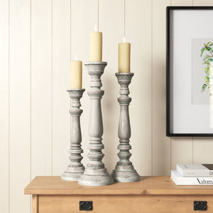 Ensemble de bougeoirs en bois naturel Tailles personnalisées et bougeoir rond parfait pour améliorer votre maison rustique - Product Image 2