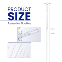 Pipettes Pasteur en verre de 150 mm/230 mm pour laboratoire, fourniture directe usine