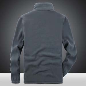 Chaquetas de Forro Polar con Cierre para Hombre, al por Mayor, Casuales, Transpirables, Ecológicas, de Invierno, Tallas Grandes, Cuello Alto, Cuero Genuino, Tejidas, con Capucha - Product Image 2