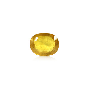 Zafiro Amarillo Natural - Gema Facetada de 8.75 Quilates Color Peridoto con Formas Ovaladas y Marquesa de Turmalina - Product Image 1