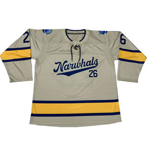 Uniforme de hockey sur glace d'entraînement professionnel de haute qualité pour hommes maillot de nom d'équipe personnalisé avec lacets de haute qualité - Product Image 1