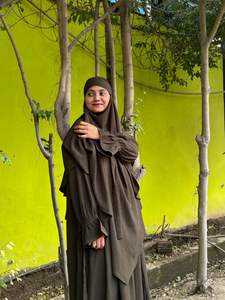 Naqab sur mesure fait main pour femmes, burqa à manches longues, style ethnique, hijab, robes islamiques traditionnelles musulmanes en polyester - Product Image 3