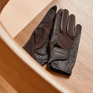 Gants d'équitation en cuir véritable avec poignées pour le travail d'été vente en gros à bas prix - Product Image 4