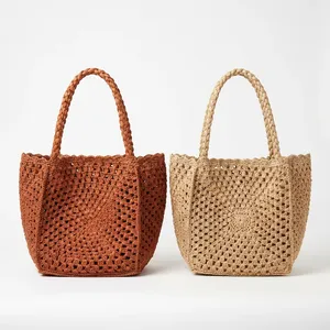 Woven Raffia Summer Fashion Shoulder <b>Bag</b> Large Capacity <b>Tote</b> Handwoven Two Straps Open Top <b>Beach</b> Shopping Travel <b>Bag</b> <b>for</b> Women - Product Image 3