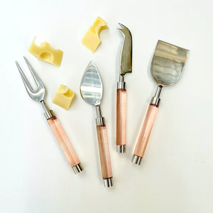 Cuillère de table élégante en laiton/acier inoxydable avec poignée en acrylique pour les occasions de fête - Product Image 1