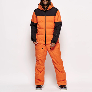 Combinaisons de ski pour hommes de sport de plein air personnalisées Ensembles à plaque simple et double Épaississement d'hiver Coupe-vent Imperméable Chaud Combinaison une pièce - Product Image 6