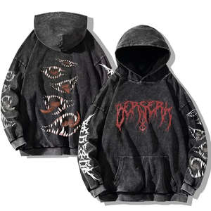 Sudadera con Capucha Estilo Gótico de Anime Berserk con Bordado 3D, 100% Algodón Tejido, Lavado Ácido y Estampado, Tallas XXS a 6XL - Product Image 2