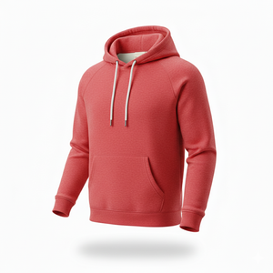 Sweat à capuche d'hiver en molleton 100 % coton de qualité supérieure, écologique, doux, élégant, motif uni, poche avant avec logo, respirant, séchage rapide - Product Image 1