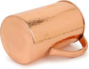 Jarra de cobre artesanal beneficiosa Ayurveda de diseño Vintage duradera y elegante para uso de almacenamiento de agua de la India - Product Image 5