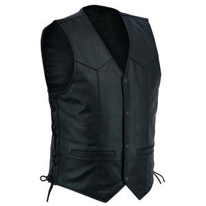 Gilet en cuir pour hommes, cuir épais pour les motards de cruisers et de choppers, fabrication sur mesure au Pakistan - Product Image 2