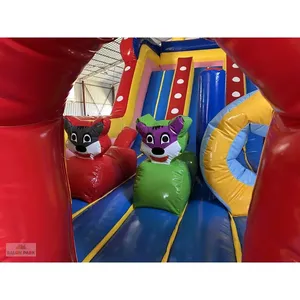 Parque de Aventuras Inflable con Temática de los Pitufos y Tobogán - Equipo de Entretenimiento al Aire Libre de Gran Tamaño - Product Image 5