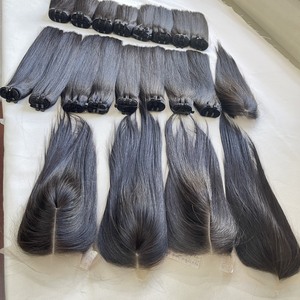 100% Remy Human Double Drawn Bone Straight Weft Hair Extensions Remy Hair <b>Bundles</b> Human Hair Extensions - Product Image 2