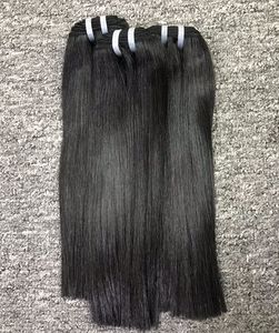 Paquetes de máquina de doble estirado de alta calidad, extensiones de cabello humano virgen brillante suave, cabello de trama recta de hueso, sin enredos que se desprenden - Product Image 5