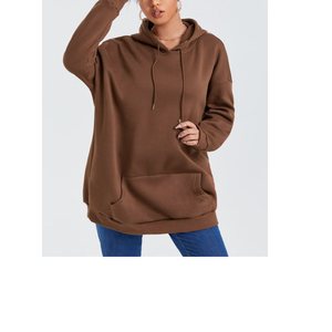 Sudaderas con capucha de talla grande recortadas de peso pesado LOGOTIPO personalizado Acid Wash Puff Jersey de mujer Sudaderas de gran tamaño de BD - Product Image 4