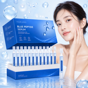 เซรั่มบำรุงผิวหน้าสูตรทองแดงเปปไทด์สีน้ำเงินแบบใช้ครั้งเดียว OEM ผลิตภัณฑ์ดูแลผิวชุ่มชื้น รับผลิตแบบ OEM ODM บริการบรรจุภัณฑ์ตามสั่ง - Product Image 2