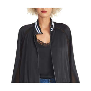 Giacca Bomber Reversibile Leggera con Zip Nera da Donna Rachel Roy, con Cappuccio e Collo Alto, Traspirante, Taglia X-Large per Primavera - Product Image 3