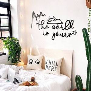 Sang Trọng 3D Art Deco Tường Treo Thế Giới Là Của Bạn Mây Gỗ Kim Loại Thủ Công Mỹ Nghệ Cho Phòng Ngủ Nhà Hàng Giáng Sinh Tường Nghệ Thuật - Product Image 1