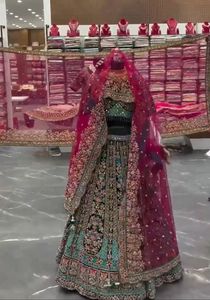 Elegant Women's <b>Lace</b> Fabric Lehenga Choli Cancan Canvas Patta Indian Pakistani Clothing with Embroidery Sequins New Collection! - Product Image 2