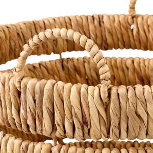 Ensemble de 2 paniers en jacinthe d'eau, panier de rangement naturel fait à la main, vente en gros, écologique, fabriqué au Vietnam - Product Image 4