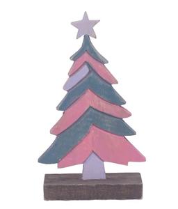 DECORACIÓN DE NAVIDAD ESCULTURA DE ÁRBOL TRIANGULAR DE MADERA PARA DECORACIÓN DE NAVIDAD ADORNO DE MESA DE MADERA PARA SALA DE ESTAR - Product Image 3