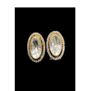 Boucles d'oreilles brillantes de beauté Boucles d'oreilles ovales à lueur Boucles d'oreilles élégantes pour femmes pour vêtements de fête Accessoires de mode pour cadeaux - Product Image 1