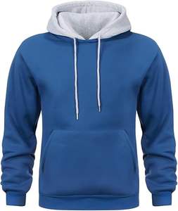 Sudadera con capucha con logotipo personalizable para hombre, sudadera de lana de manga larga con bloque de Color sólido, bolsillo, temporada de invierno, transpirable, rápido - Product Image 6