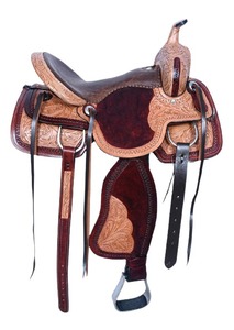 Silla de caballo de cuero occidental ecológica de alta calidad ADEEFA, tamaños personalizables, calidad Premium, paseo cómodo indio - Product Image 3