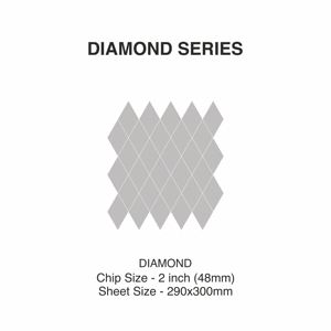 Ingénierie Nouveau Style Porcelaine Diamant Carreaux de Mosaïque 48mm Carrelage de Mosaïque de Luxe Élévation Murale Cuisine Retour Espace Hôtel Projet - Product Image 2