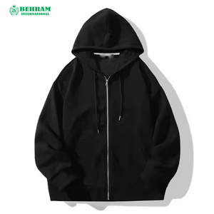 Nouveau design 2026 – Sweats à capuche unisexes zippés en polaire/tissu éponge respirant et à séchage rapide, teints en pièce pour l'hiver - Product Image 1