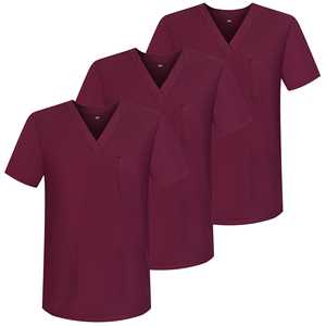 MISEMIYA Confezione da 3 Giacche Sanitarie Unisex con Scollo a V 3-6801 Prodotte in Sri Lanka - Product Image 1