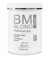 Liquide décolorant permanent Bionat Blond Blue 500g - Pack de 6 sans ammoniaque, qualité cosmétique