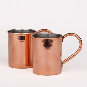 Fabricant de tasses en cuivre pur pour boire des tasses en cuivre de grande taille de 11 oz avec sac de pochette en tissu organique - Product Image 3