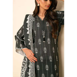 ชุดสัลวาร์ คามีซ ผ้าฝ้ายพิมพ์ลาย 3 ชิ้น พร้อมผ้าคลุมไหล่ สำหรับงานเทศกาล ชุดพื้นเมืองสไตล์ปากีสถาน-อินเดีย รุ่น SD-52256 - Product Image 3