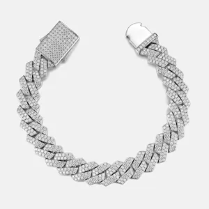 Pulsera de Tenis con Dijes de Diamantes de Imitación y Baño de Oro - Estilo Hip Hop, Regalo, Suministro al por Mayor - Product Image 1