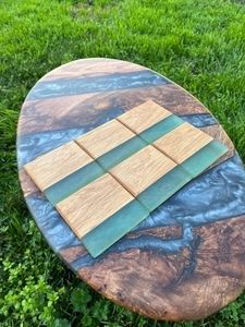 Premium Set of 4 Walnut and Maple Wood Coasters Holiday Gift for <b>Coffee</b> Beer Walnuts Perfect Mats & <b>Pads</b> - Product Image 3