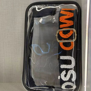 Sangle de sac brodée de perles pour accessoires de mode, sangle de sac perlée avec motifs floraux et tribaux - Product Image 1