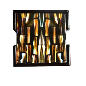 Accessoires d'ustensiles de cuisine Tapis de verre Finition en marbre brun brillant Ensemble de sous-verres en bois avec support pour la maison Fournitures d'hôtel - Product Image 3