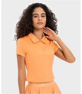 Camiseta de verano para mujer, Golf transpirable para Polo con mangas cortas, cómoda Camiseta deportiva elástica, método de tejido de punto - Product Image 4