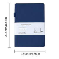 Carnet personnalisé A5 en cuir PU, couverture rigide, esthétique, fournitures scolaires et de bureau, planificateur hebdomadaire minimaliste