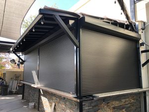 Portes à enroulement modernes anti-ouragan, pliables, en aluminium, ouvre-<span class=keywords><strong>porte</strong></span> de <span class=keywords><strong>garage</strong></span> <span class=keywords><strong>automatique</strong></span>, isolation thermique - Product Image 5