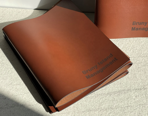 DIVRIS DRL-111 Porte-menu en cuir PU marron avec cordon, idéal pour restaurants et hôtels, taille personnalisable, capacité multi-pages - Product Image 6