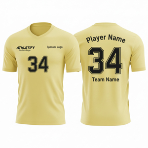 Soccer Jersey and Football Jersey Custom Logo and Numbers Comfortable Fit for Soccer and Football Training Sessions. - Product Image 1