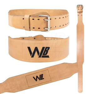 High Quality Cowhide Leather Gym Belt Custom Logo Heavy Duty <b>Back</b> <b>Support</b> Non-Slip Professional Protection for Fitness - Product Image 3