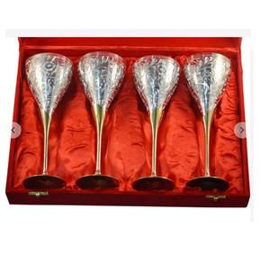 Copa de vino de diseño personalizado con embalaje, venta al por mayor de latón, diseño personalizado, copa de vino de metal hecha a mano, exportador - Product Image 5