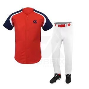 Uniforme de Béisbol Personalizado para Hombre, Precio de Mayoreo, 100% Poliéster Transpirable, Cuello en V, Nombre del Equipo Personalizado, Mejor Calidad, Precio Bajo - Product Image 1
