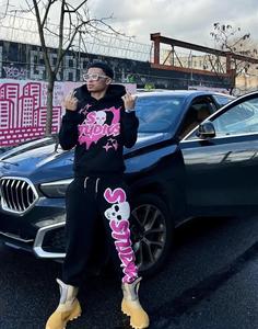 100% algodón personalizado para hombre chándal acampanado con capucha y pantalón conjunto de Color sólido transpirable conjunto - Product Image 2