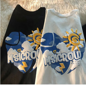 Camisetas de talla grande con estampado de soplo de Color sólido de diseño personalizado resistente de alta calidad, camisetas de lona en blanco de estilo informal a la venta - Product Image 3