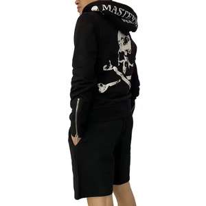 Haute qualité hommes personnalisé surdimensionné pull à capuche à manches longues lâche goutte épaule couleur unie hip-hop sweats à capuche - Product Image 2