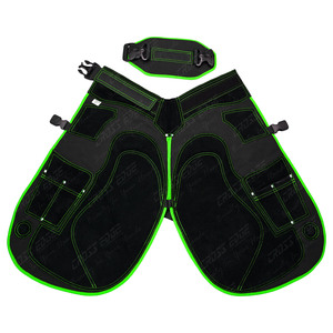 ผ้ากันเปื้อนหนังกระเป๋ามีด4ชิ้นผ้ากันเปื้อนหนังระบายอากาศน้ำหนักเบามีซับในและสายรัดขา - Product Image 3